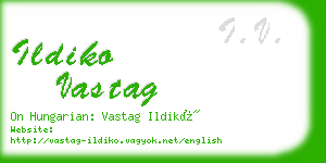 ildiko vastag business card